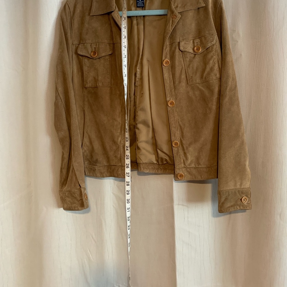 Ann Taylor Tan Lightweight Suede Jacket